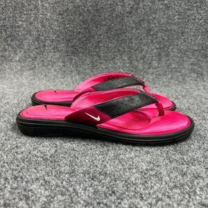 Nike Comfort Footbed Sandals Women's Size 9 Black Pink Athletic Recovery Beach